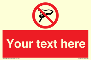 Custom prohibition No sub aqua diving